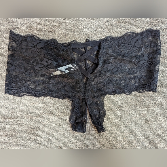 Black Lace Boyshort Underwear Size S/M NWT - Picture 3 of 4